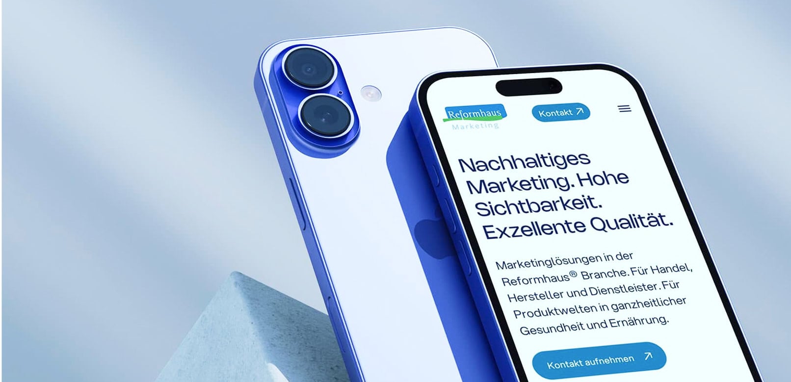 Mockup iPhone ReformhausMarketing Webseite